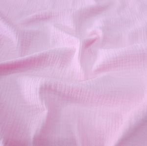 Pembe Çift Katlı Müslin Kumaş