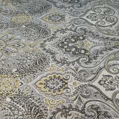 Otantik Desen Poplin Kumaş sarı