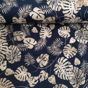 Modern Palmiye Viskon lacivert