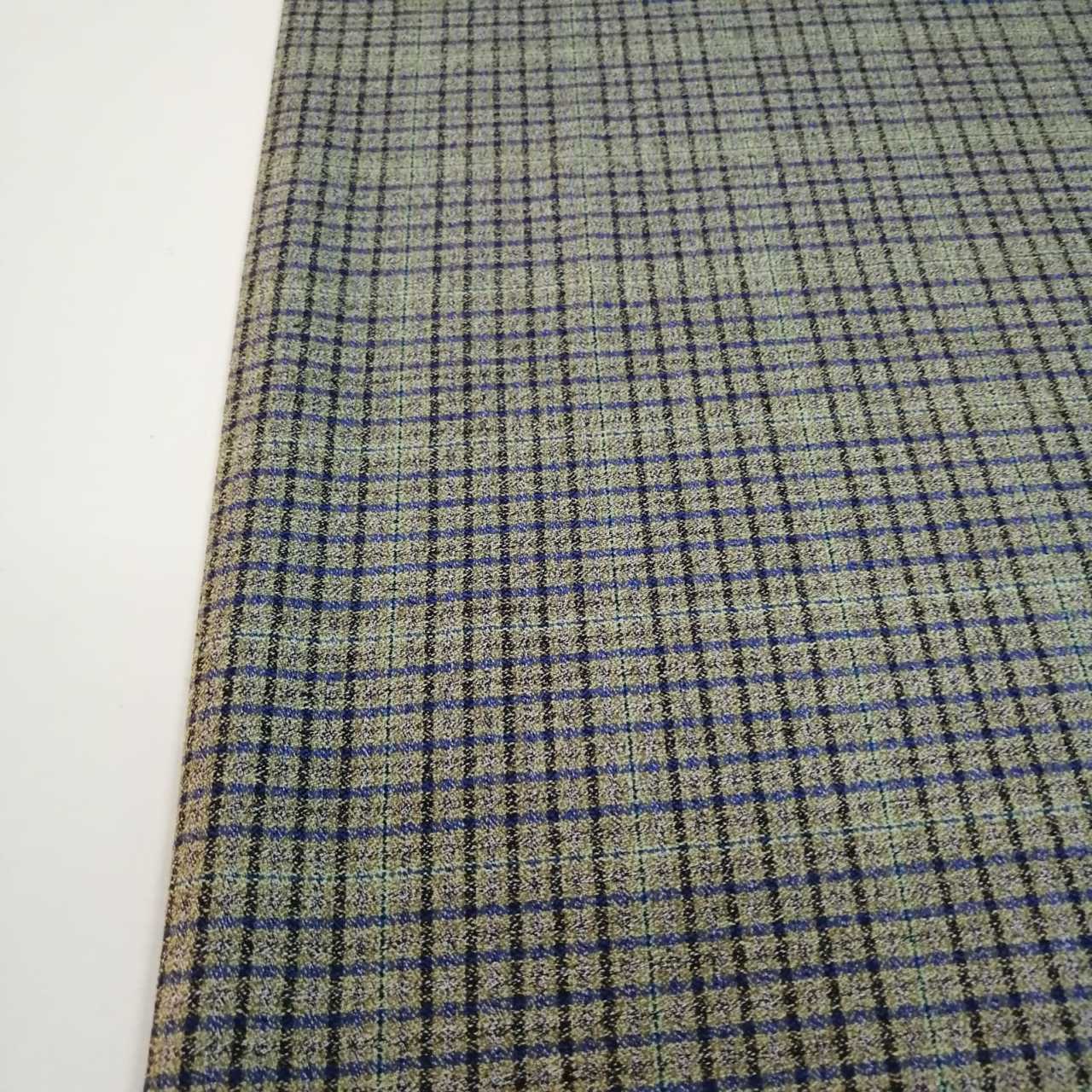 Yünisan Kumaş Tarzı Kareli mavi