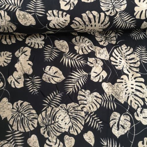 Modern Palmiye Viskon siyah