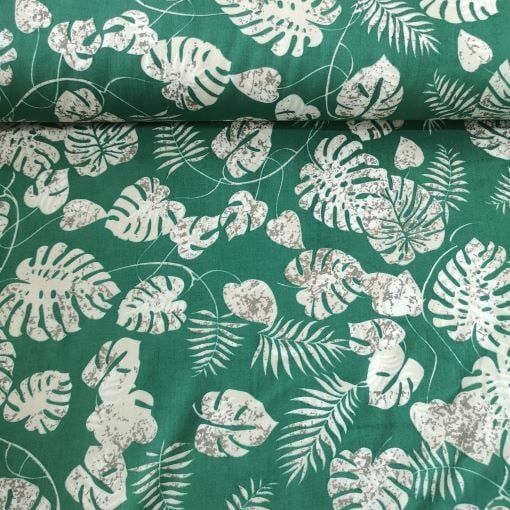 Modern Palmiye Viskon yeşil