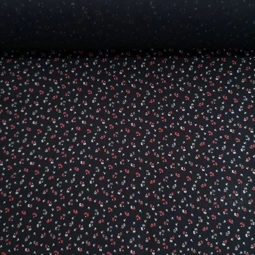 Minik Menekşe Viskon Kumaş kırmızı