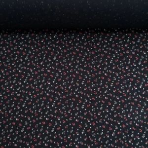 Minik Menekşe Viskon Kumaş kırmızı