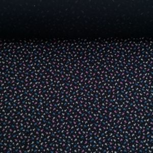 Yapraklar Viskon Kumaş mavi