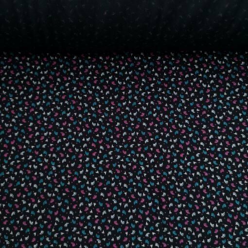 Yapraklar Viskon Kumaş mint