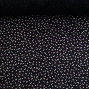 Yapraklar Viskon Kumaş pembe