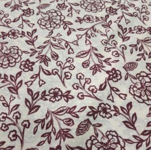 Bordo Sarmaşık Vual Kumaş