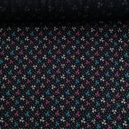 Güzel Çiçekler Viskon Kumaş mint