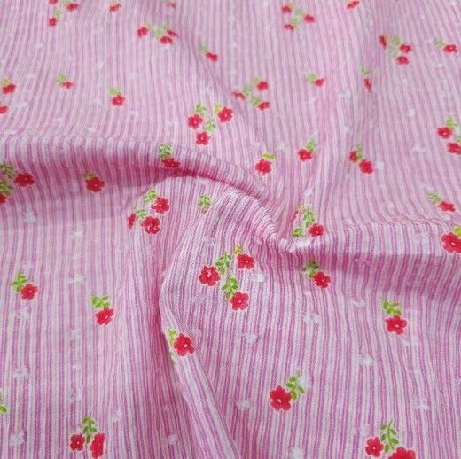 Çıtır Pembe Gofre Kumaş