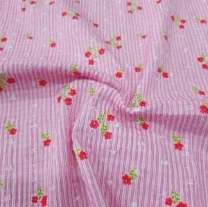 Çıtır Pembe Gofre Kumaş