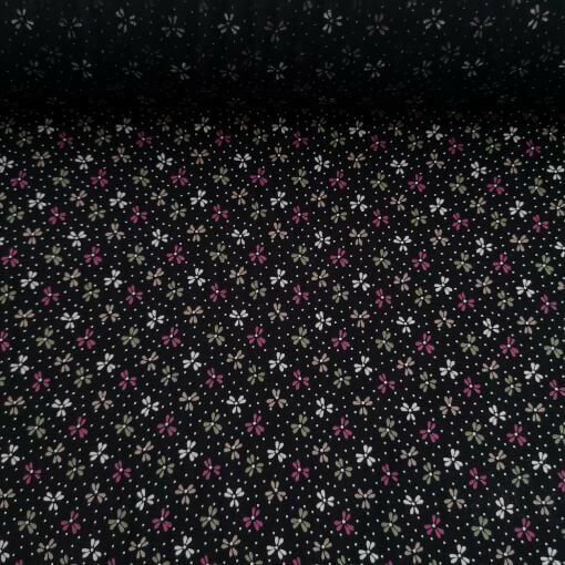 Güzel Çiçekler Viskon Kumaş pembe