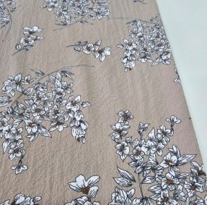 Buket Gofre Kumaş Bej