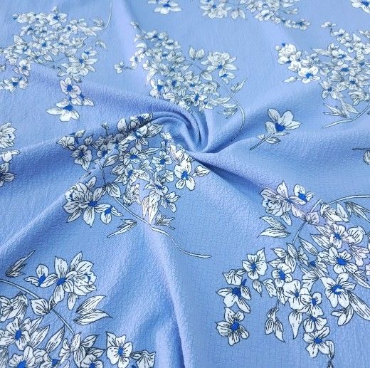 Buket Gofre Kumaş Mavi