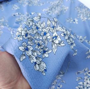 Buket Gofre Kumaş Mavi