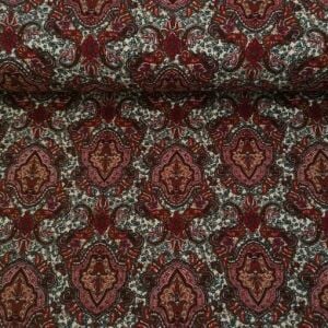 Geleneksel Şal Viskon Kumaş bordo