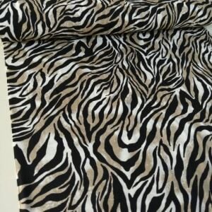 Zebra Desen Viskon Kumaş