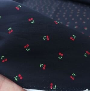 Çıtır Kirazlar Poplin Kumaş