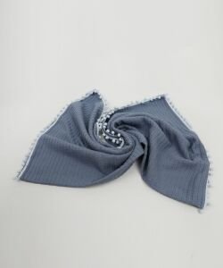 Örgü Pike Bebek Battaniyesi 100% Pamuk 110x100 ölçülerinde İndigo