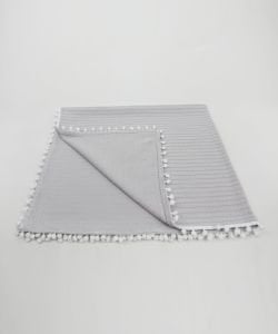 Örgü Pike Bebek Battaniyesi 100% Pamuk 110x100 ölçülerinde Gri