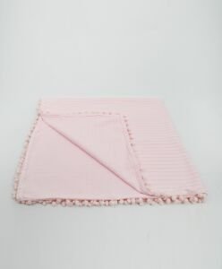 Örgü Pike Bebek Battaniyesi 100% Pamuk 110x100 ölçülerinde Pembe