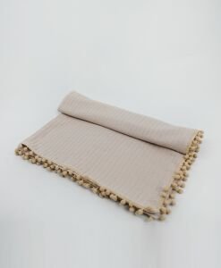 Örgü Pike Bebek Battaniyesi 100% Pamuk 110x100 ölçülerinde Sütlü Kahve