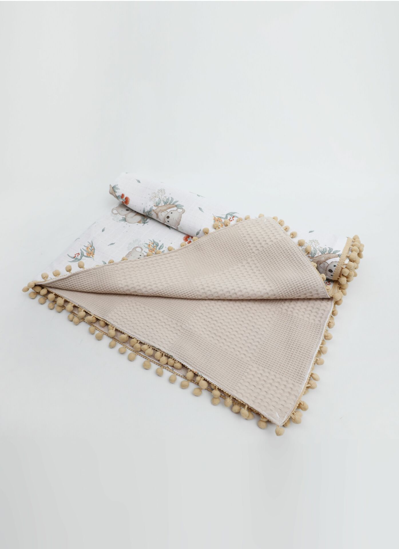 Müslin Pike Battaniye 100% pamuk 110x100 Ölçülerinde Bebek Battaniyesi