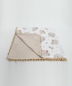 Müslin Pike Battaniye 100% pamuk 110x100 Ölçülerinde Bebek Battaniyesi
