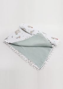 Müslin Pike Battaniye 100% pamuk 110x100 Ölçülerinde Bebek Battaniyesi