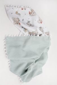 Müslin Pike Battaniye 100% pamuk 110x100 Ölçülerinde Bebek Battaniyesi