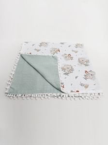 Müslin Pike Battaniye 100% pamuk 110x100 Ölçülerinde Bebek Battaniyesi