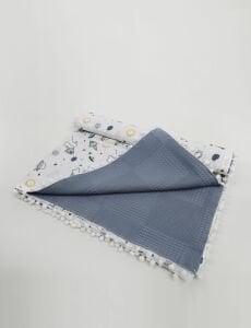 Müslin Pike Battaniye 100% pamuk 110x100 Ölçülerinde Bebek Battaniyesi