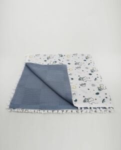 Müslin Pike Battaniye 100% pamuk 110x100 Ölçülerinde Bebek Battaniyesi