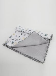 Müslin Pike Battaniye 100% pamuk 110x100 Ölçülerinde Bebek Battaniyesi