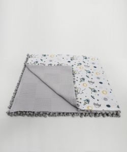 Müslin Pike Battaniye 100% pamuk 110x100 Ölçülerinde Bebek Battaniyesi