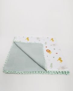 Müslin Pike Battaniye 100% pamuk 110x100 Ölçülerinde Bebek Battaniyesi