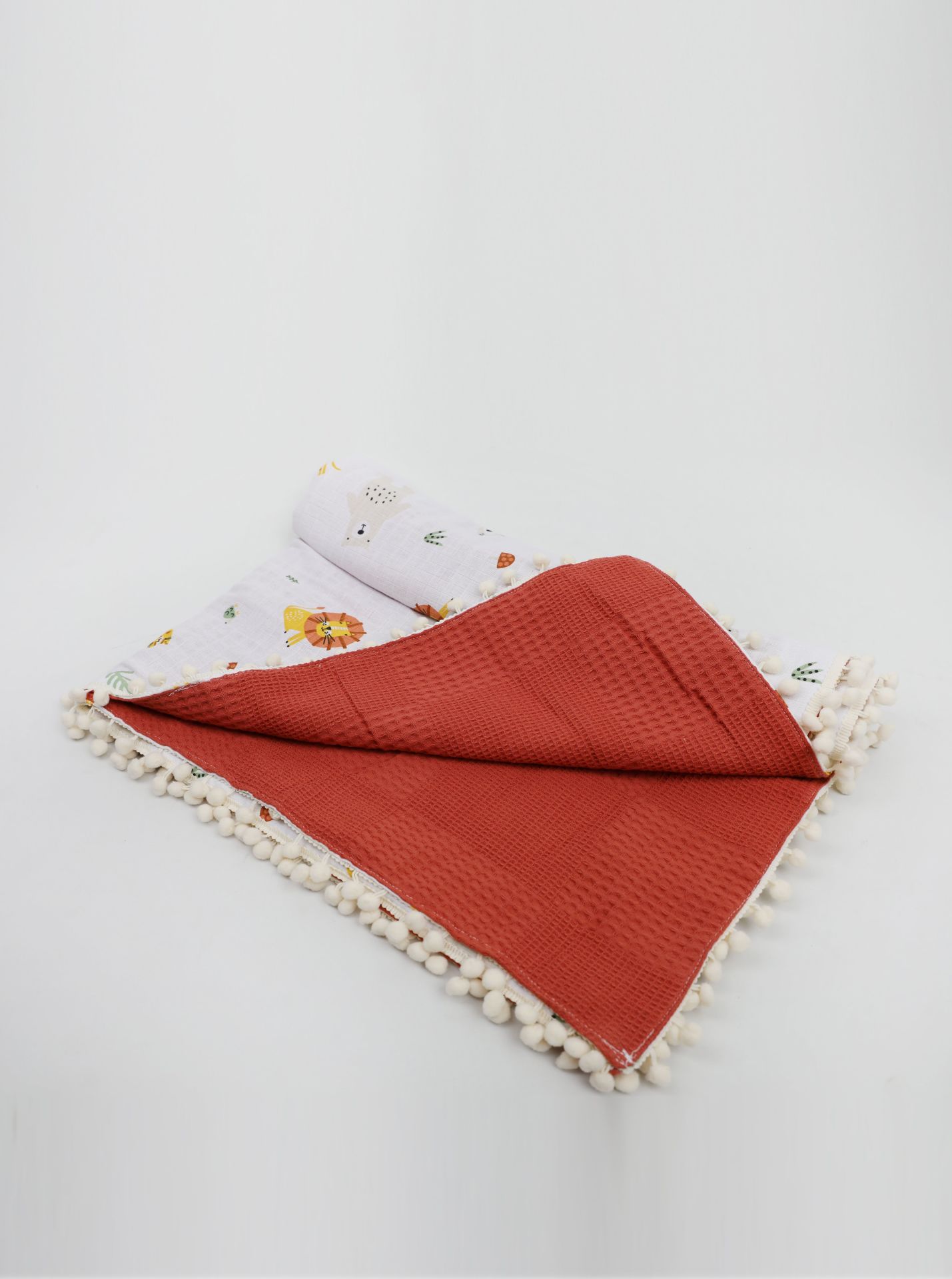Müslin Pike Battaniye 100% pamuk 110x100 Ölçülerinde Bebek Battaniyesi