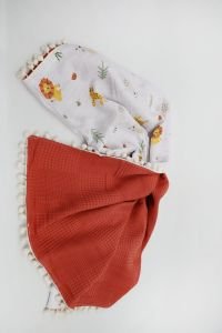 Müslin Pike Battaniye 100% pamuk 110x100 Ölçülerinde Bebek Battaniyesi