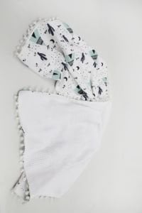 Müslin Pike Battaniye 100% pamuk 110x100 Ölçülerinde Bebek Battaniyesi