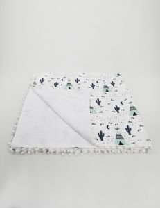 Müslin Pike Battaniye 100% pamuk 110x100 Ölçülerinde Bebek Battaniyesi