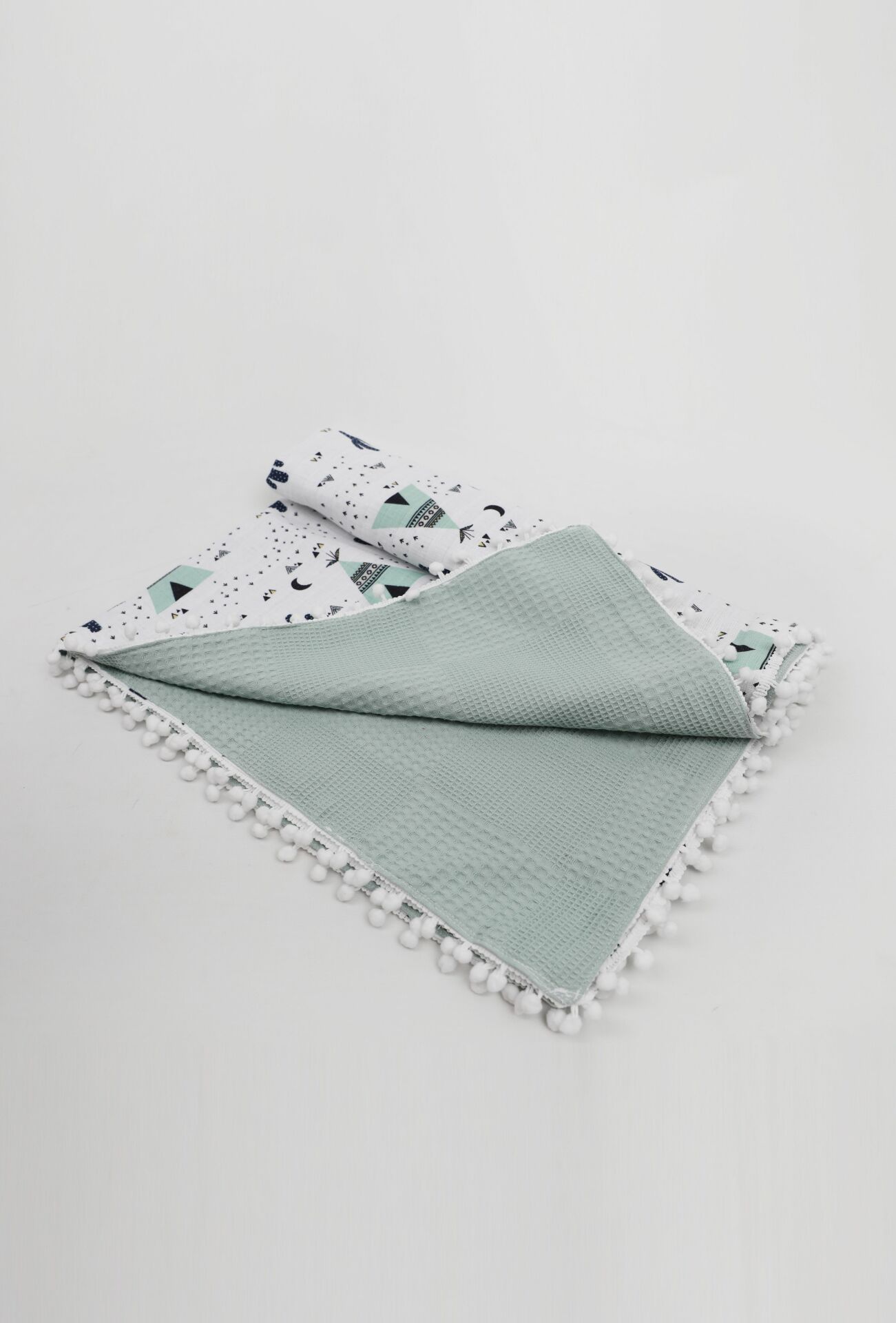 Müslin Pike Battaniye 100% pamuk 110x100 Ölçülerinde Bebek Battaniyesi