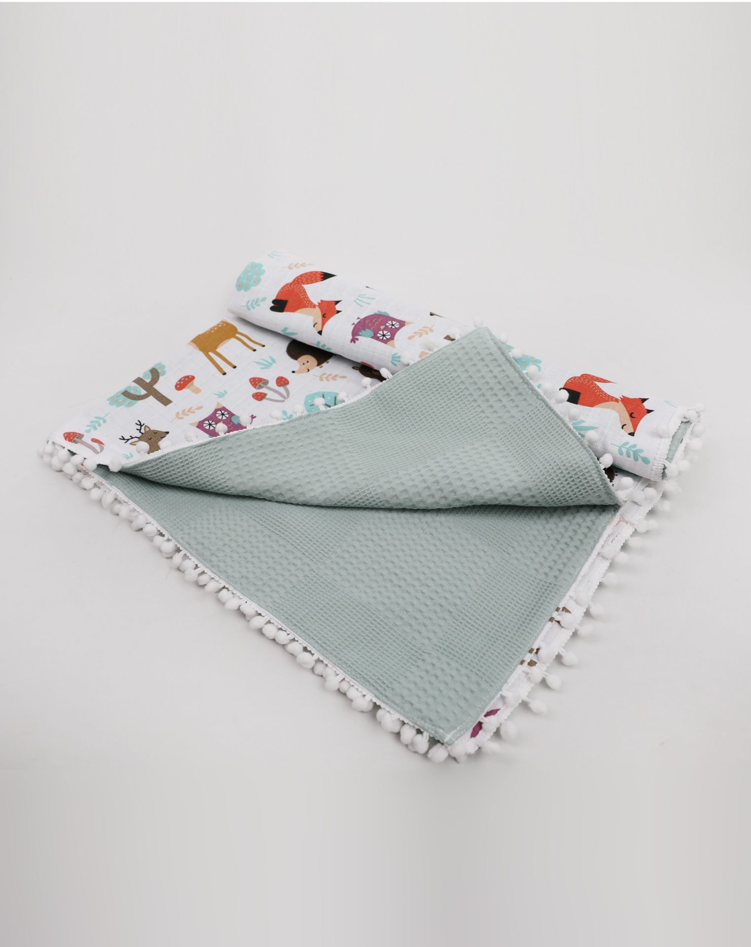 Müslin Pike Battaniye 100% pamuk 110x100 Ölçülerinde Bebek Battaniyesi