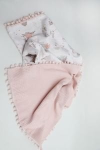 Müslin Pike Battaniye 100% pamuk 110x100 Ölçülerinde Bebek Battaniyesi