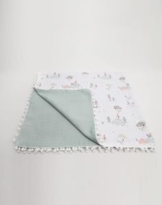 Müslin Pike Battaniye 100% pamuk 110x100 Ölçülerinde Bebek Battaniyesi