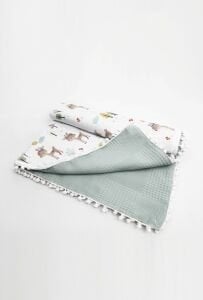 Müslin Pike Battaniye 100% pamuk 110x100 Ölçülerinde Bebek Battaniyesi