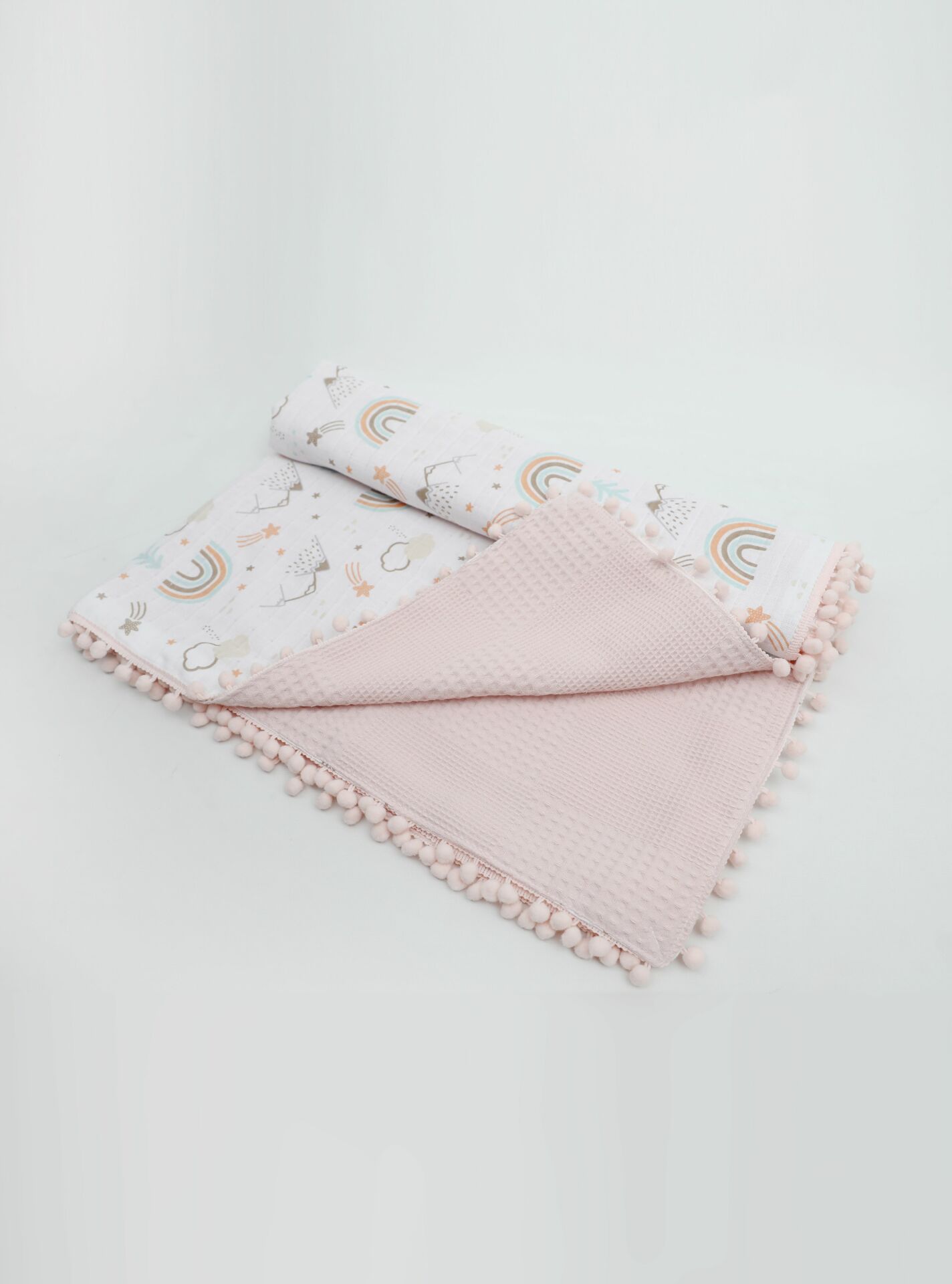 Müslin Pike Battaniye 100% pamuk 110x100 Ölçülerinde Bebek Battaniyesi