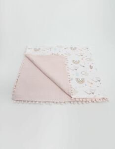 Müslin Pike Battaniye 100% pamuk 110x100 Ölçülerinde Bebek Battaniyesi