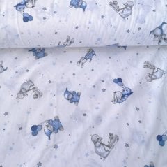 Uyku Arkadaşı Poplin Kumaş Mavi