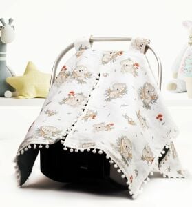 Puset Örtüsü  Minder ve Çarşafı %100 Pamuk Pike ve Müslin Kumaştan