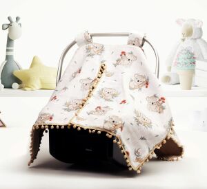 Puset Örtüsü  Minder ve Çarşafı %100 Pamuk Pike ve Müslin Kumaştan